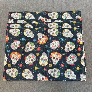 Dujiea Day of The Dead Sugar Skulls Set of 4 Placemat, Durable Placemats